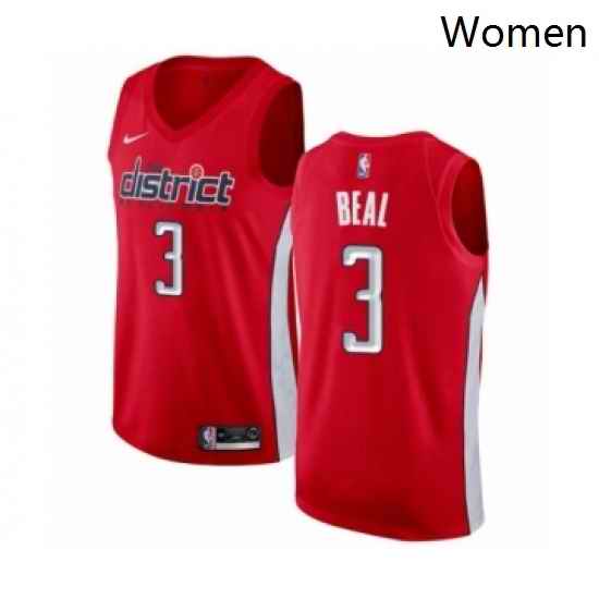 Womens Nike Washington Wizards 3 Bradley Beal Red Swingman Jersey Earned Edition